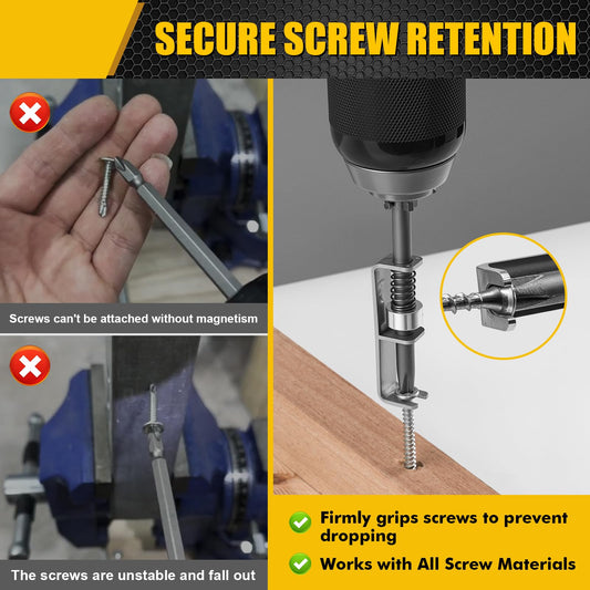 🛠️Universal Spring Loaded Anti-Drop Screw Holder Bit