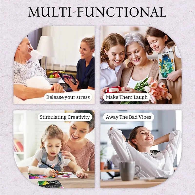 🖍️🎨Adult Coloring Stress Relief Books (Hardcover)