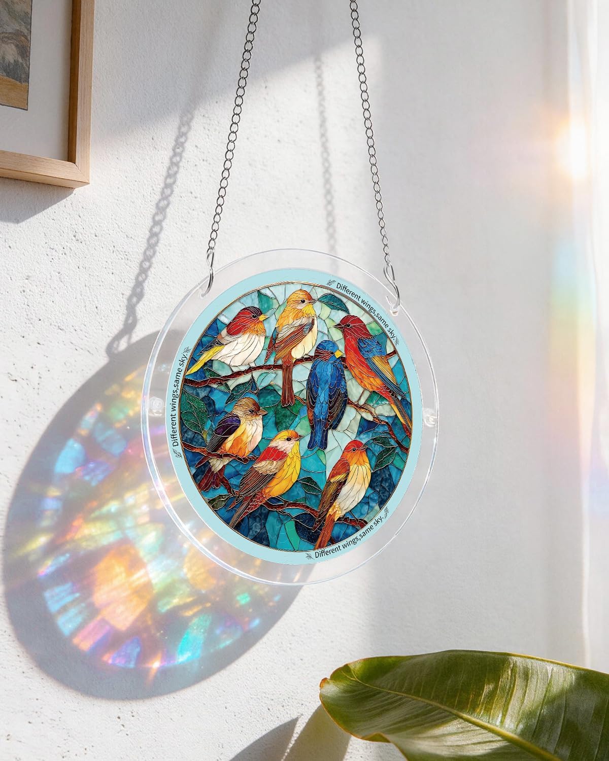 🧩Acrylic Jigsaw Puzzle Suncatcher - Glowing Feather Haven