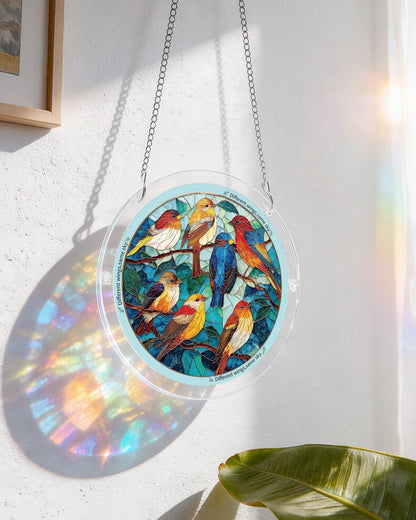 🧩Acrylic Jigsaw Puzzle Suncatcher - Glowing Feather Haven