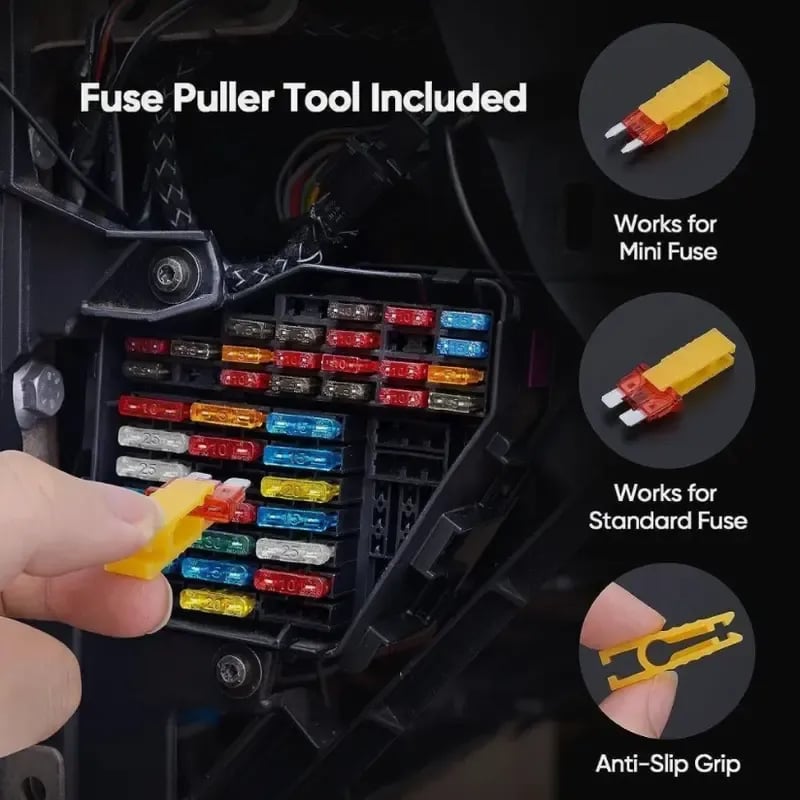 306PCS Car Blade Fuse Kit – Complete Auto Fuse Assortment with Tester & Puller
