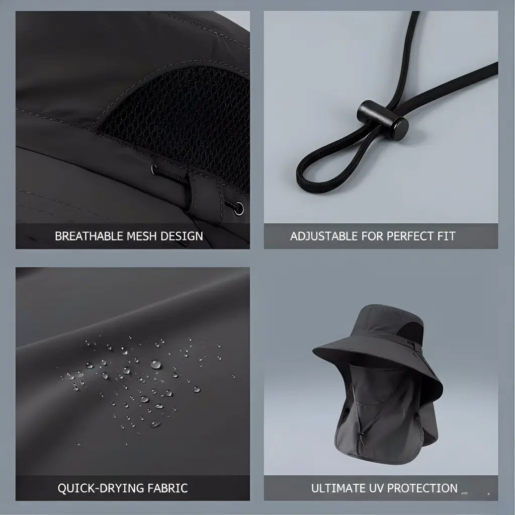 Spring/Summer Fisherman's Hat Detachable Outdoor Fishing Face Covering Neck Protection