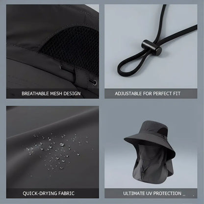 Spring/Summer Fisherman's Hat Detachable Outdoor Fishing Face Covering Neck Protection