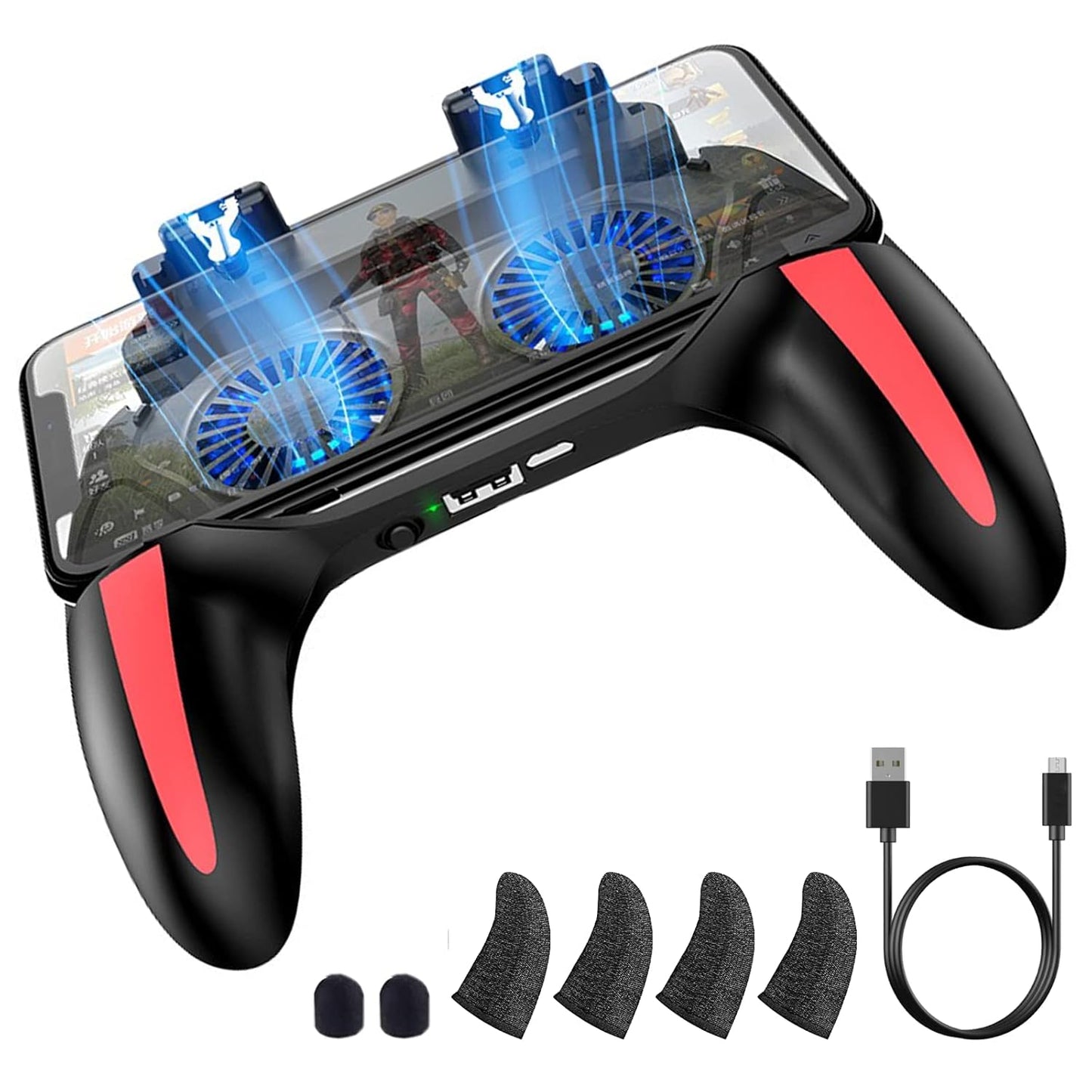 Mobile Phone Gamepad, Game Controller, Mobile Game Controller with Dual Cooling Fans, 2500mah / 5000mah Battery Optional