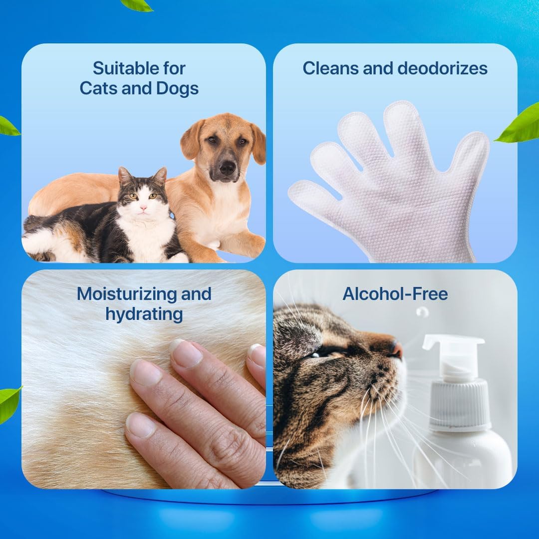 🔥Odor-Removing Pet Grooming Gloves