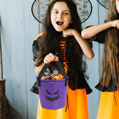 👻 Glow-in-the-Dark Halloween LED Candy Basket  Bags🎃5 Pack Pumpkin Trick or Treat Bags with Glow Lights for Kids, Parties & Halloween Decorations