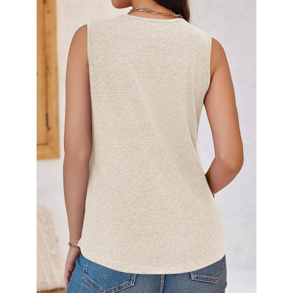 🎁✨Women V Neck Tank Tops Dressy Casual Summer Loose Fit Sleeveless Shirts Blouse Comfy Womenswear Soft Basic