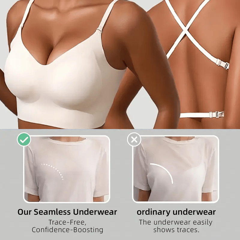 💗Women's Solid Color Wireless Backless Bra