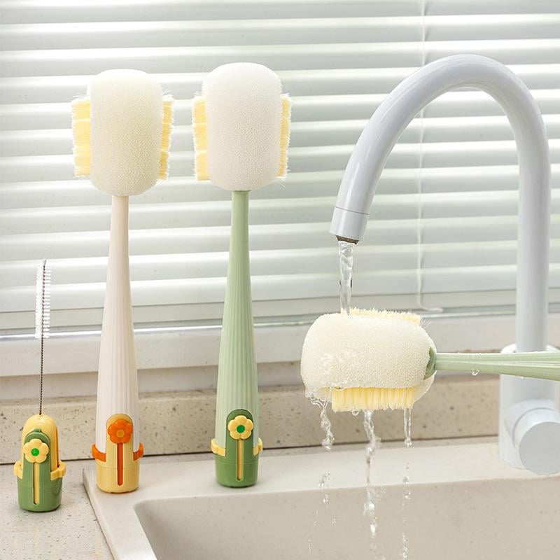 😫Stop the Hidden Germs!🧴5-in-1 Bottle Cleaning Brush (Multifunctional)