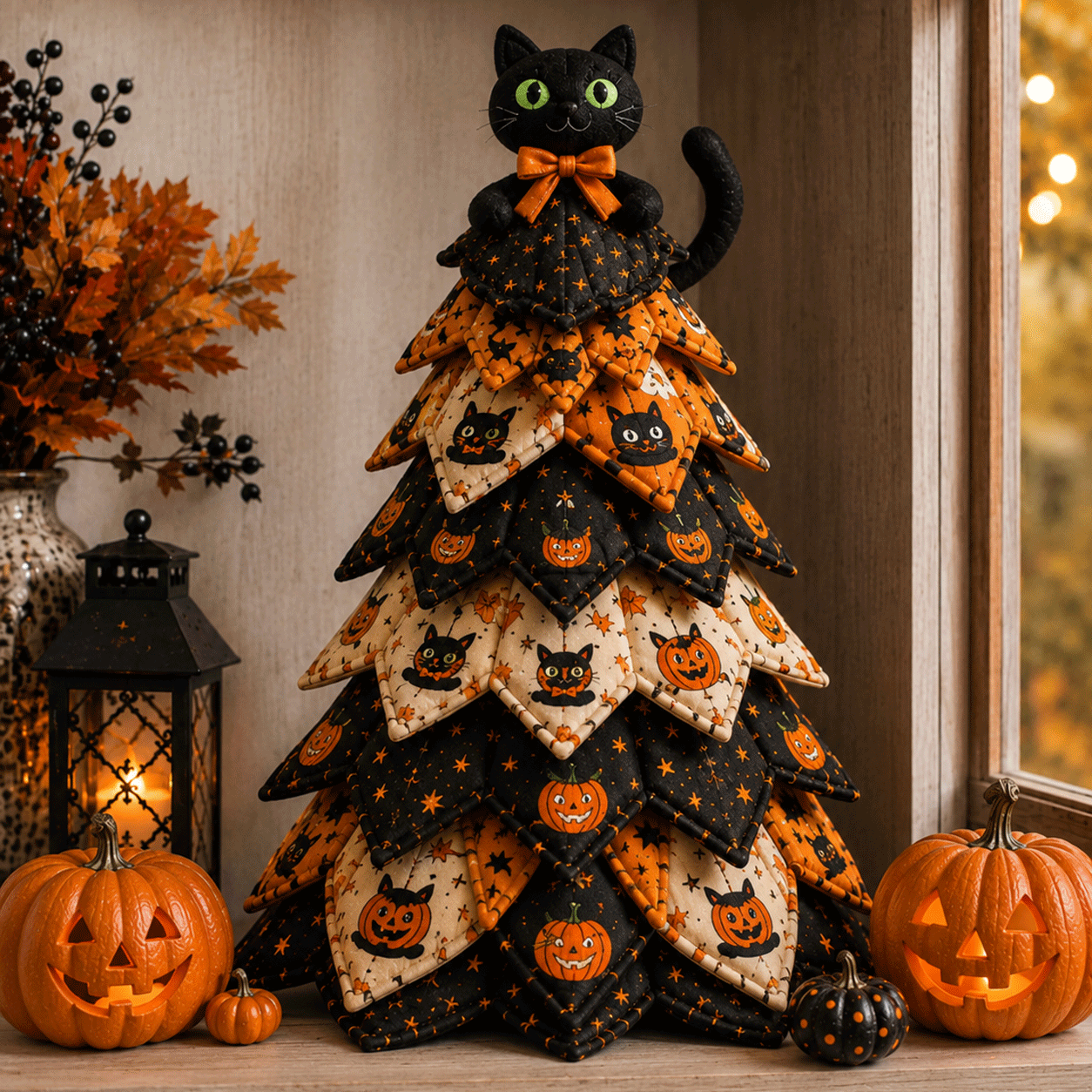 🔥LAST DAY 50% OFF - 🎃 DIY Halloween Quilted Fabric Tree Kit – Easy Layered Fabric Holiday Décor for Quilting Lovers(📦Buy 2 Free Shipping)