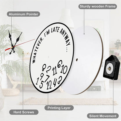 🔥Last Day 49% OFF -"I'm Late Anyway" Wall Clock😂⏰