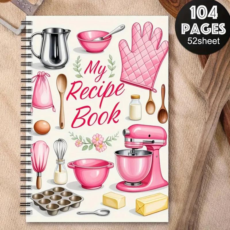 🔥Durable Spiral My Cookbook Notebook Illustrated Kitchen Tools Creative Warmth