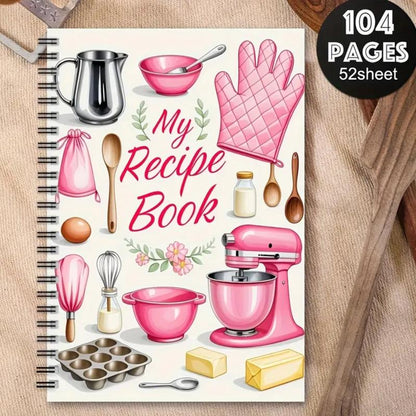 🔥Durable Spiral My Cookbook Notebook Illustrated Kitchen Tools Creative Warmth