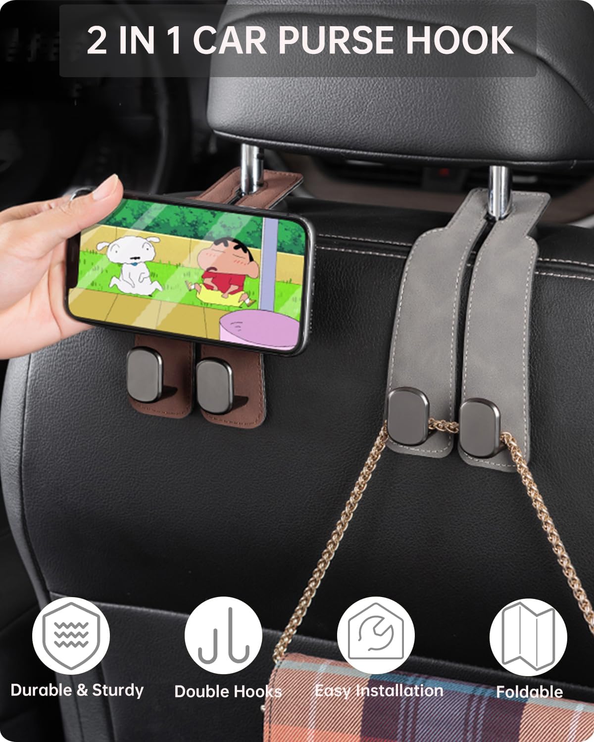 Premium Car Seat Headrest Hooks