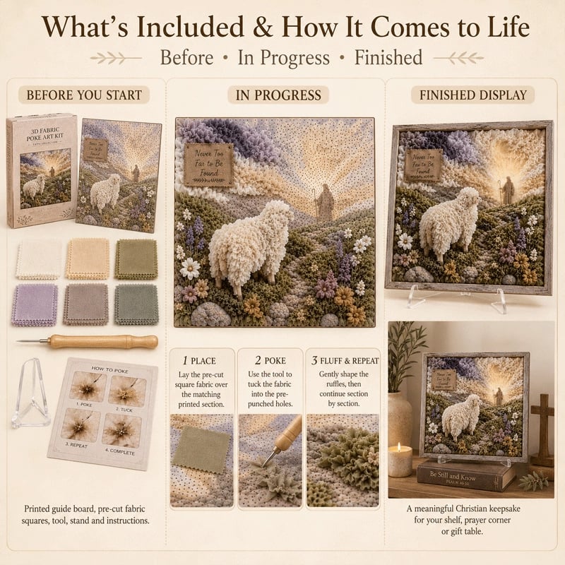✝️3D Christian Fabric Poke Art Kit