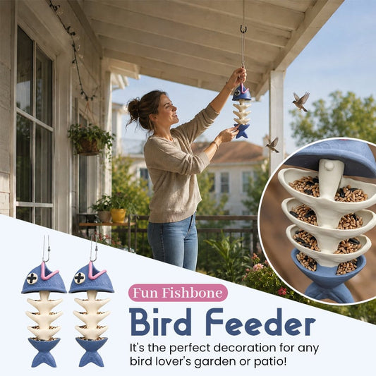 🐟🐦Fish Bones Hanging Bird Feeder