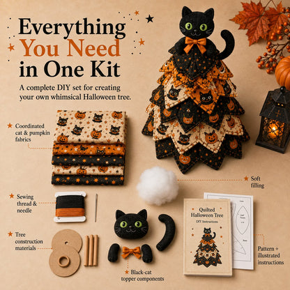 🔥LAST DAY 50% OFF - 🎃 DIY Halloween Quilted Fabric Tree Kit – Easy Layered Fabric Holiday Décor for Quilting Lovers(📦Buy 2 Free Shipping)