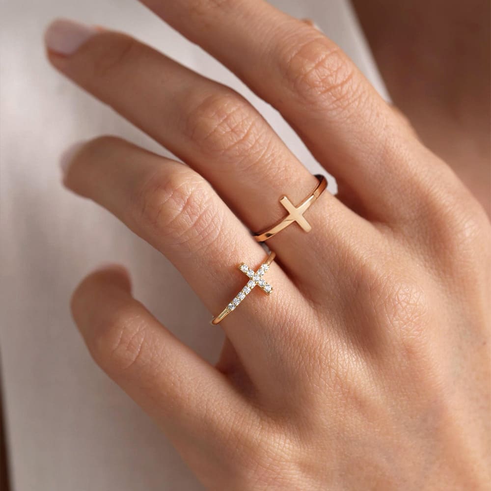✝️Halo Cross Ring Set💍