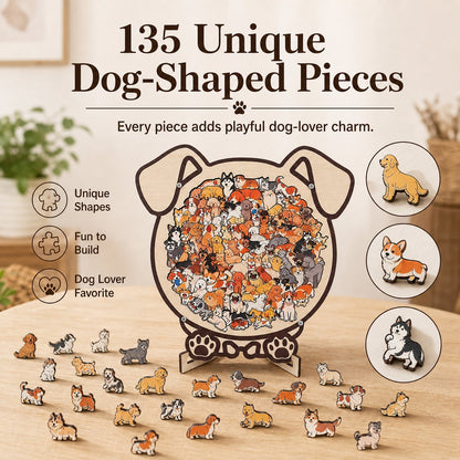 Wooden Dog Jigsaw Puzzle