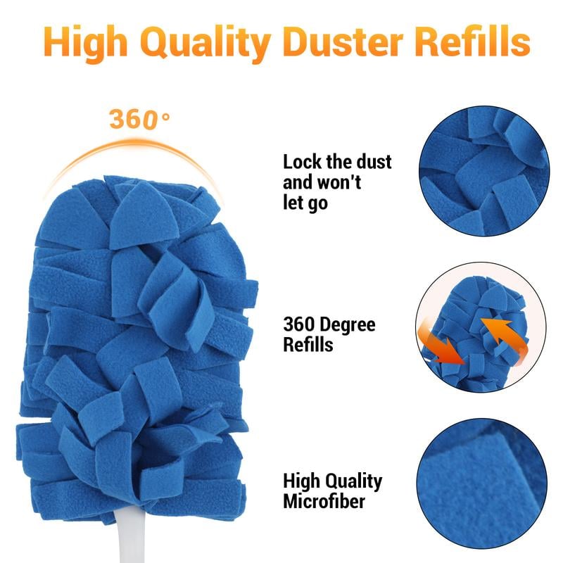 🔥Fit Electrostatic Dust Removal Brush - Refills Multisurface 360° Larger Size Dusters with 6X Microfibers