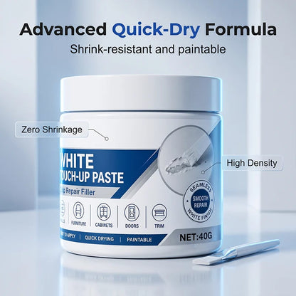 White Furniture Touch-Up Paste with Brush