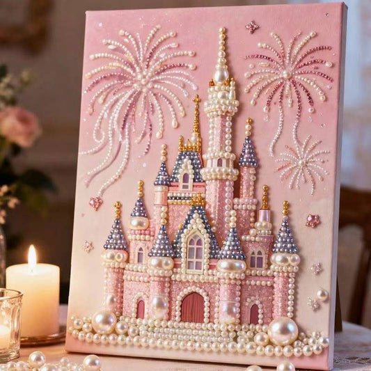 🏰✨DIY Beaded Art Kit - Castle Pearl Painting