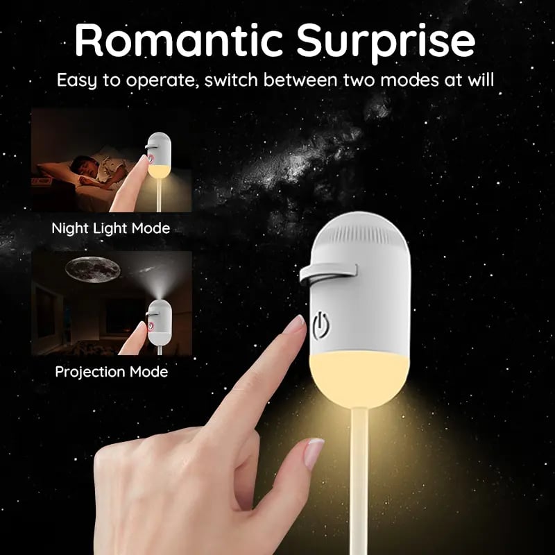 6-in-1 Adjustable Kids Galaxy Star Projector Night Light with Timer