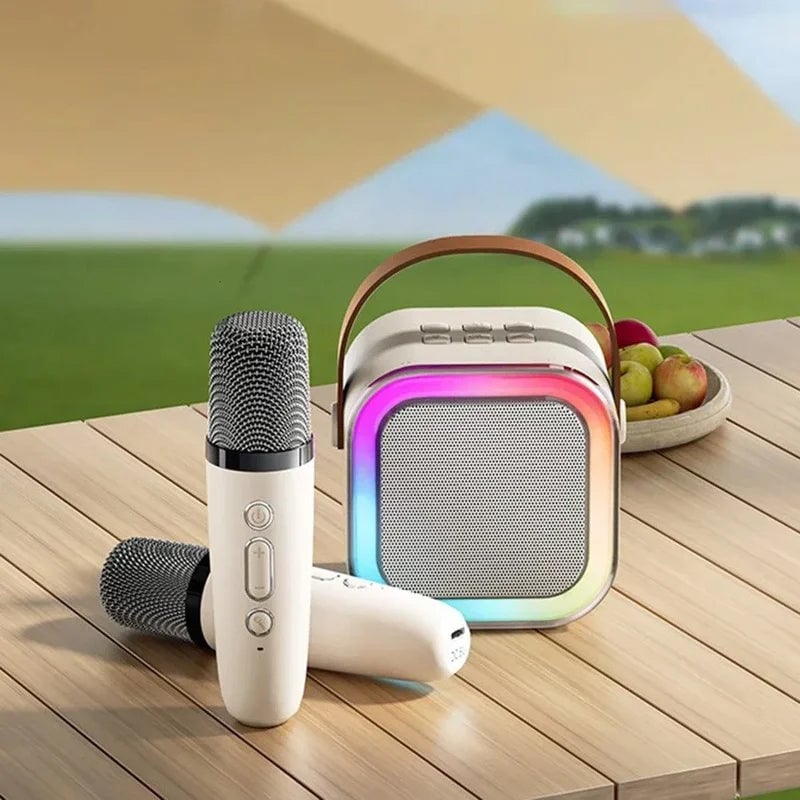 Mini Bluetooth Karaoke Speaker with Wireless Microphones