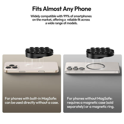 📱3-in-1 Magnetic Phone Mount | 18 Suction Cups, 360° Rotation, Desktop & Wall Holder for iPhone 17/16/15/14