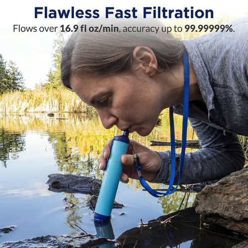 2026 Personal Straw Water Filter for Camping, Hiking, Survival, Emergency, Travel