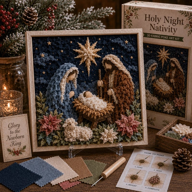 ✝️3D Christian Fabric Poke Art Kit
