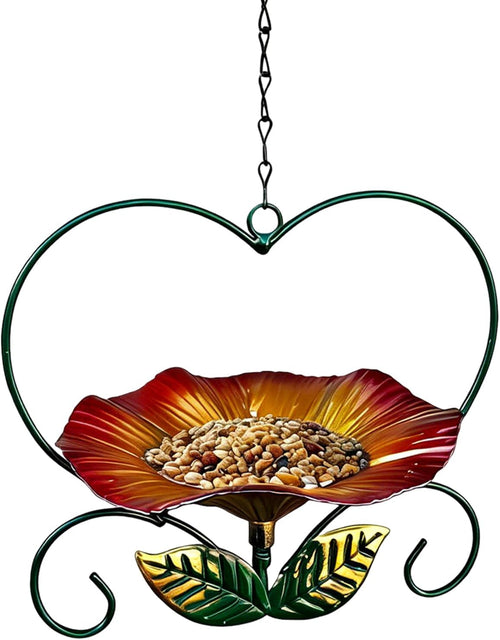 Bird Feeder Tray | Iron Flower-Shaped Heavy Duty Feeding Tray - Decorative Bird Feeder - for Outdoor Inside Home Garden Finch Parrots Aviary Pet Watching Viewing Feeding Food Water