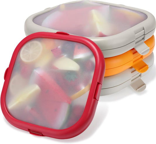 Silicone Containers for Storing Fruits and Vegetables, Designed to Prevent Oxidation