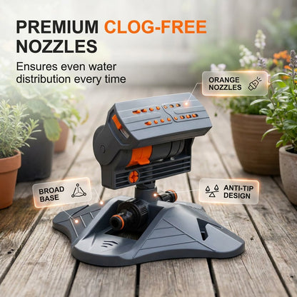 Adjustable Oscillating Sprinkler Wide Coverage💦✨