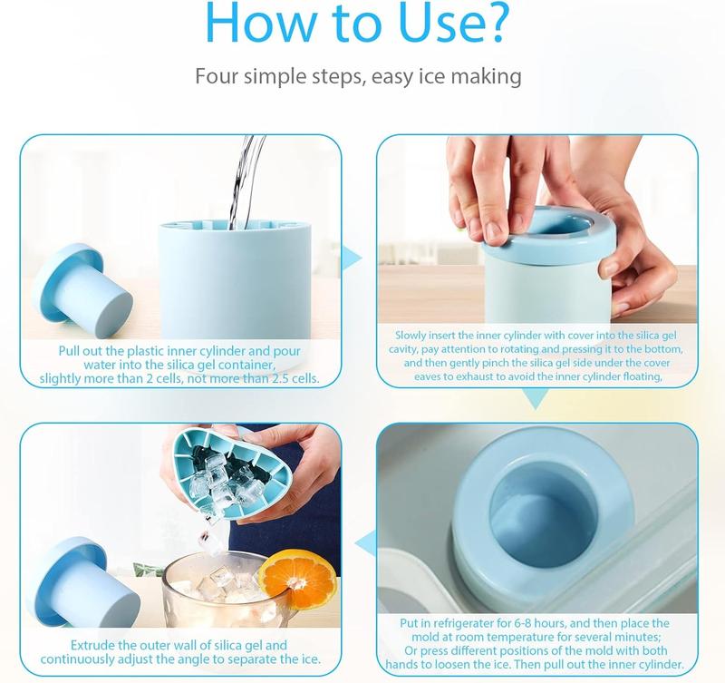 🧊Last Day-Buy 1 Get 1 Free❄️Quick Freezing Silicone Ice Cube Mold