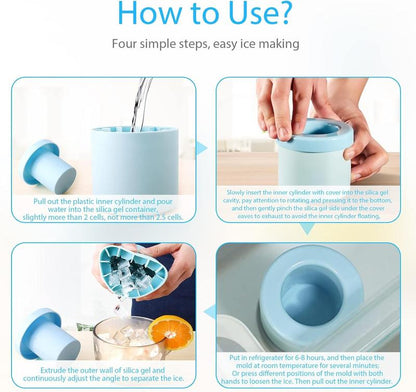 🧊Last Day-Buy 1 Get 1 Free❄️Quick Freezing Silicone Ice Cube Mold