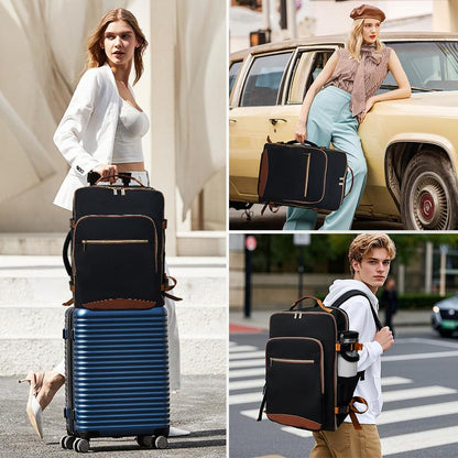 🌍 40-liter airline-approved travel backpack, comes with 3 storage bags, and can replace a 20-inch suitcase. 🛍️