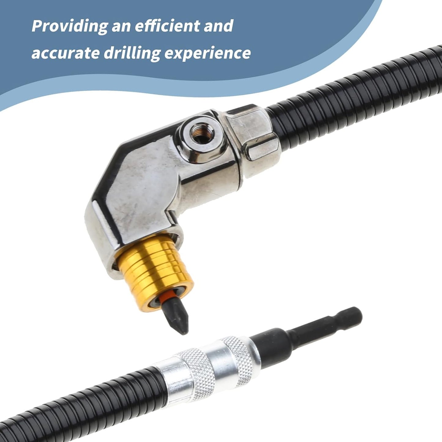Flexible 90° Right Angle Drill Extens