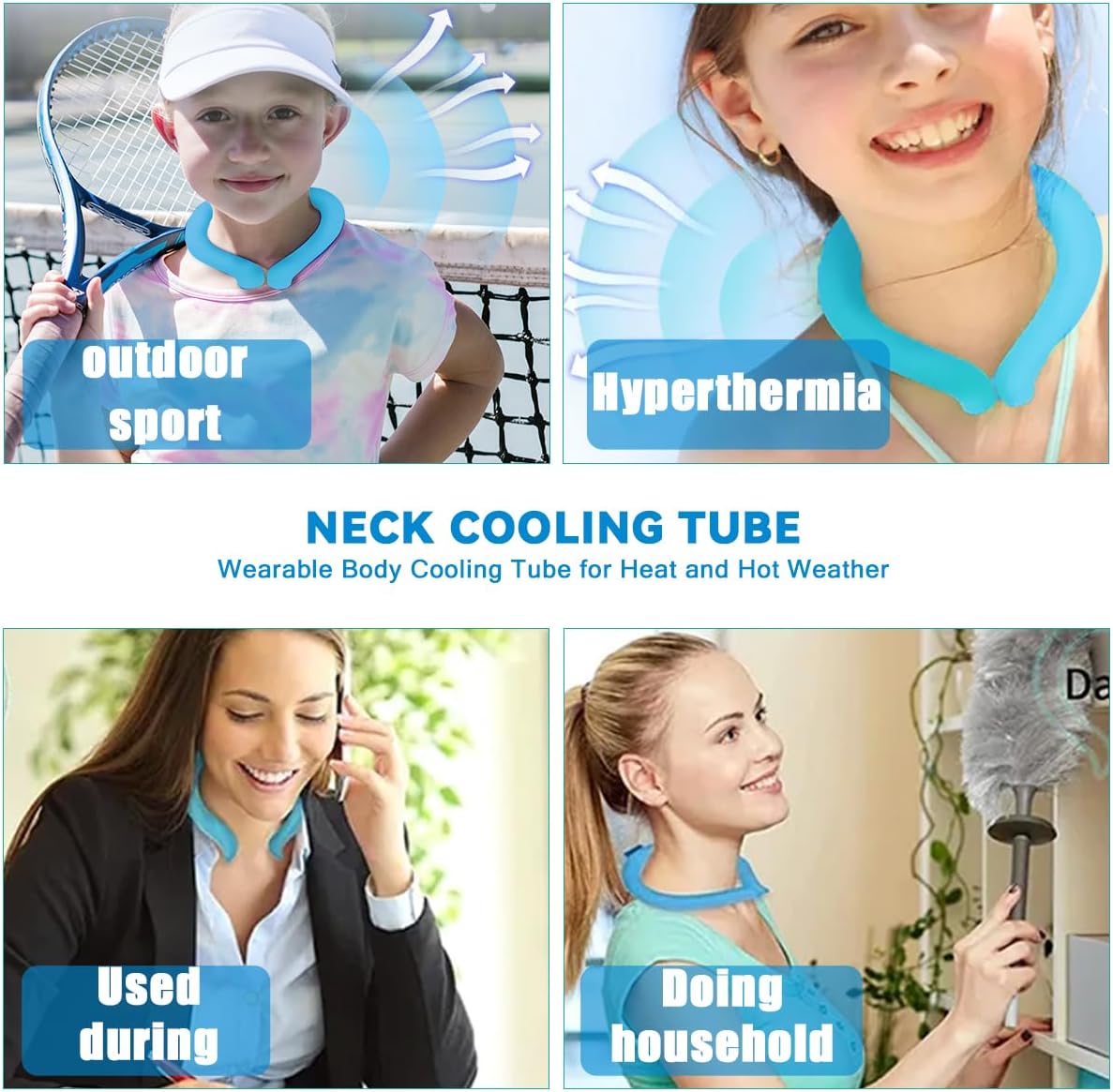 🔥LAST DAY 50% OFF - 🧊Reusable Cooling Neck Ring – Long-Lasting Sweat-Free Relief❄️