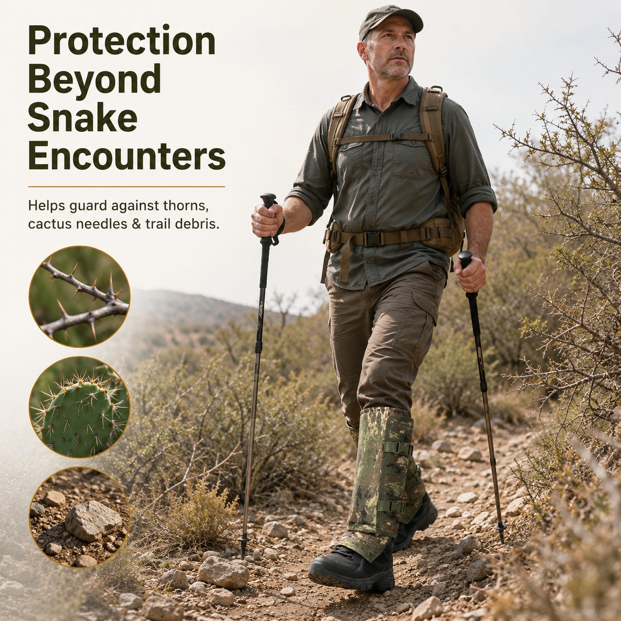 🔥LAST DAY 49% OFF - 🛡️🥾Unisex Professional Snake Guard Gaiters