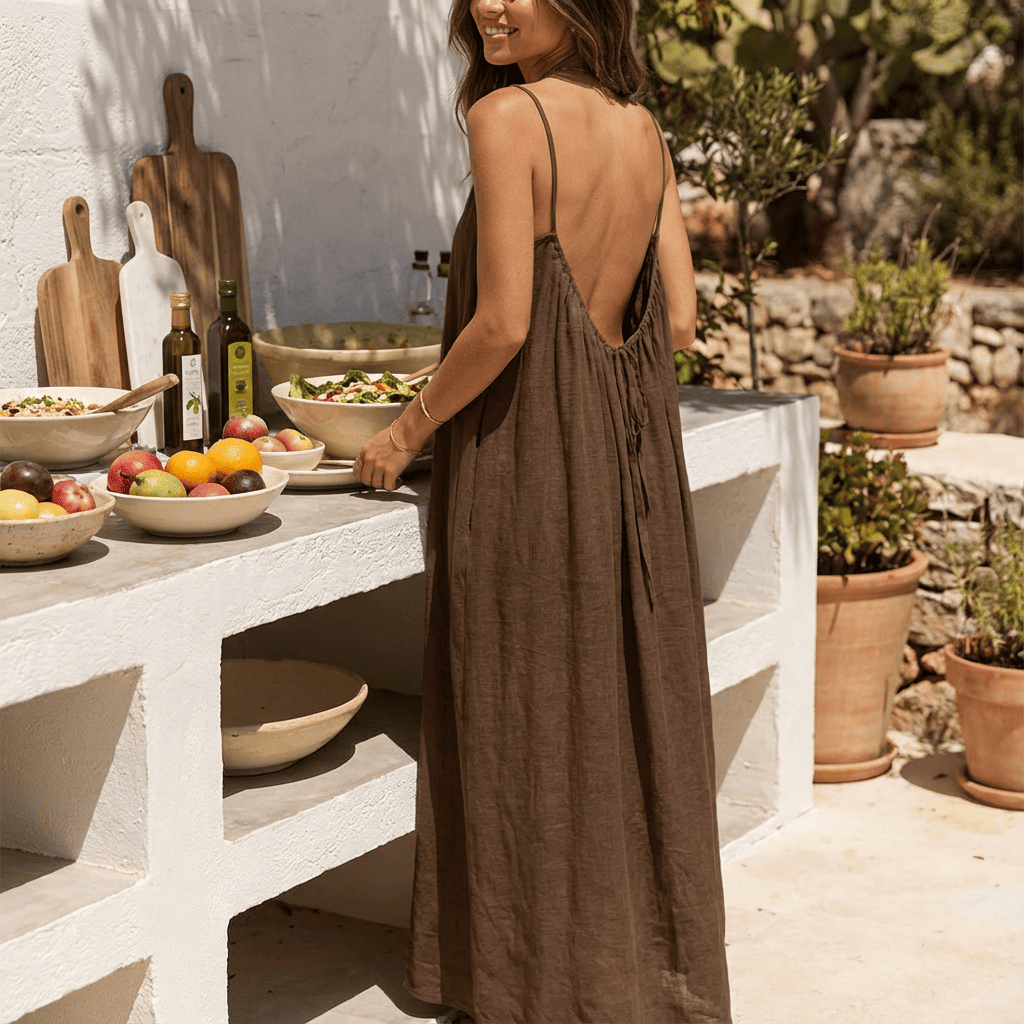 ✨ Adjustable backless strap dress – show off your charm! 💕