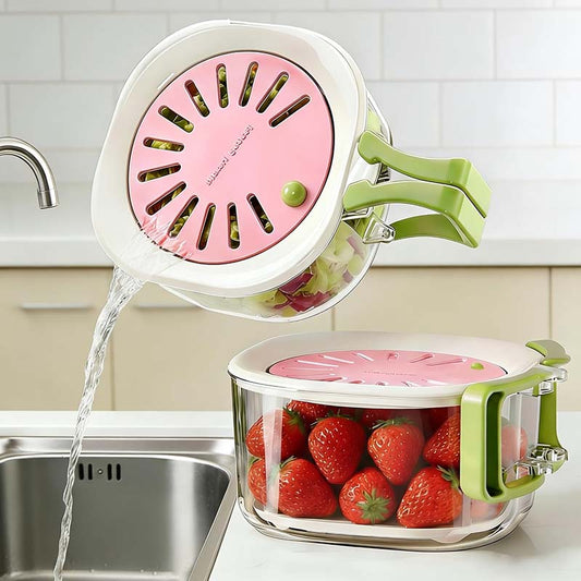 🏆1 Bestselling🏆2-in-1 Fruit Strainer Container with Lid