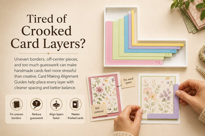 🎁 Last Day 49% OFF - Card Making Alignment Guides Set | Create Perfectly Aligned Handmade Cards Without Guesswork or Crooked Corners ✨