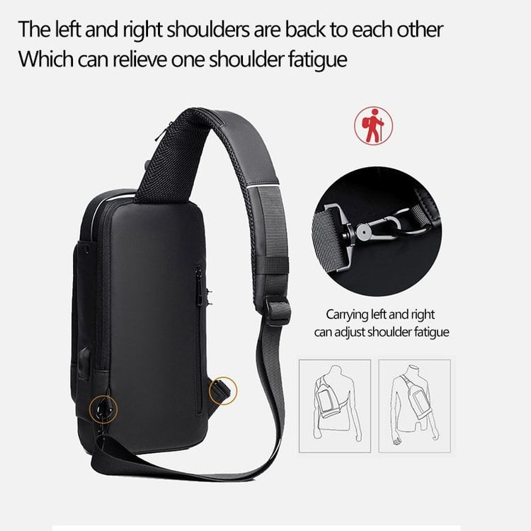 🎒 LIMITED-TIME 49% OFF! ✨ Anti-Theft Unisex Crossbody Sling Bag – Hard Shell, Waterproof, USB Charging, RFID Blocking 🔒