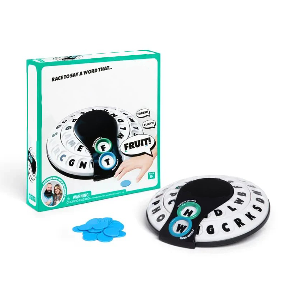 🎲Spin & Shout Word Game – Fast-Paced Family Game with Letter Wheels, Spinner Device & 20 Tokens
