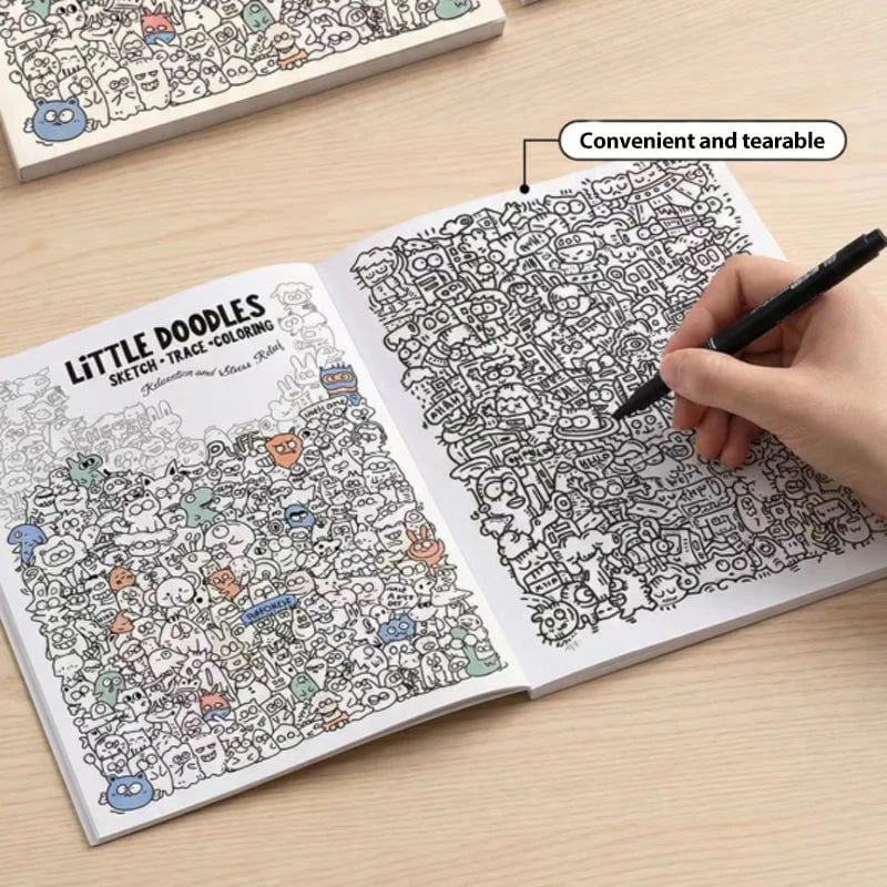 ⏰Creative Doodle Art Coloring Book