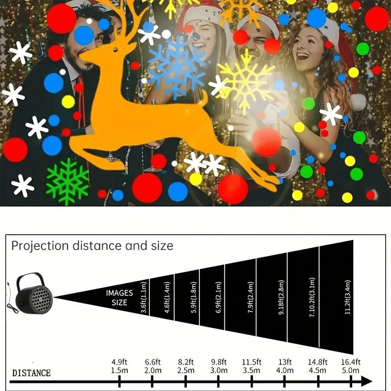 🎅LED Christmas Projection Lamp-16 Patterns of Pure Holiday Magic!🎄✨