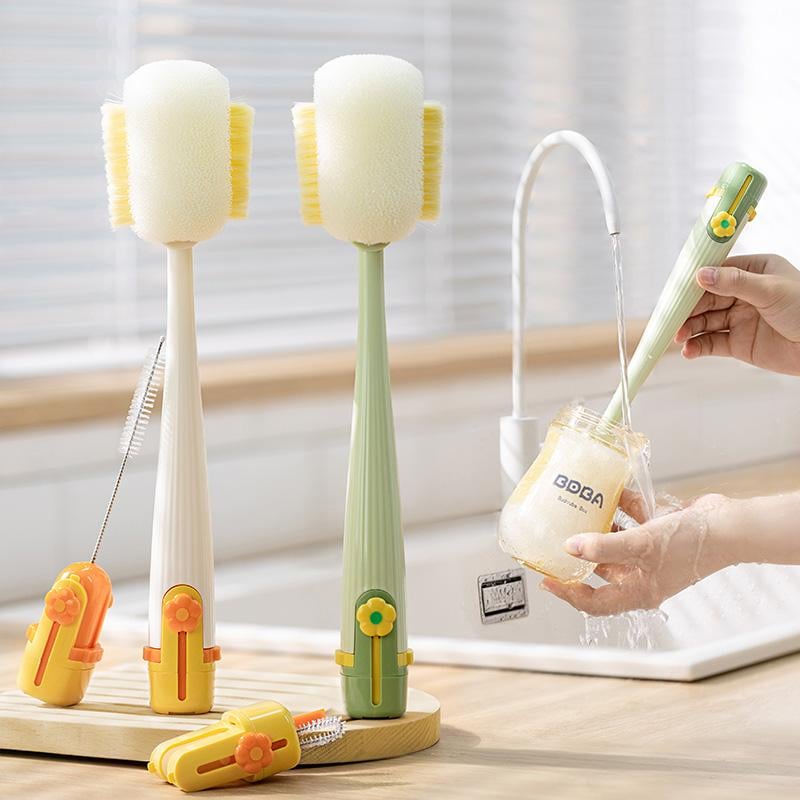😫Stop the Hidden Germs!🧴5-in-1 Bottle Cleaning Brush (Multifunctional)