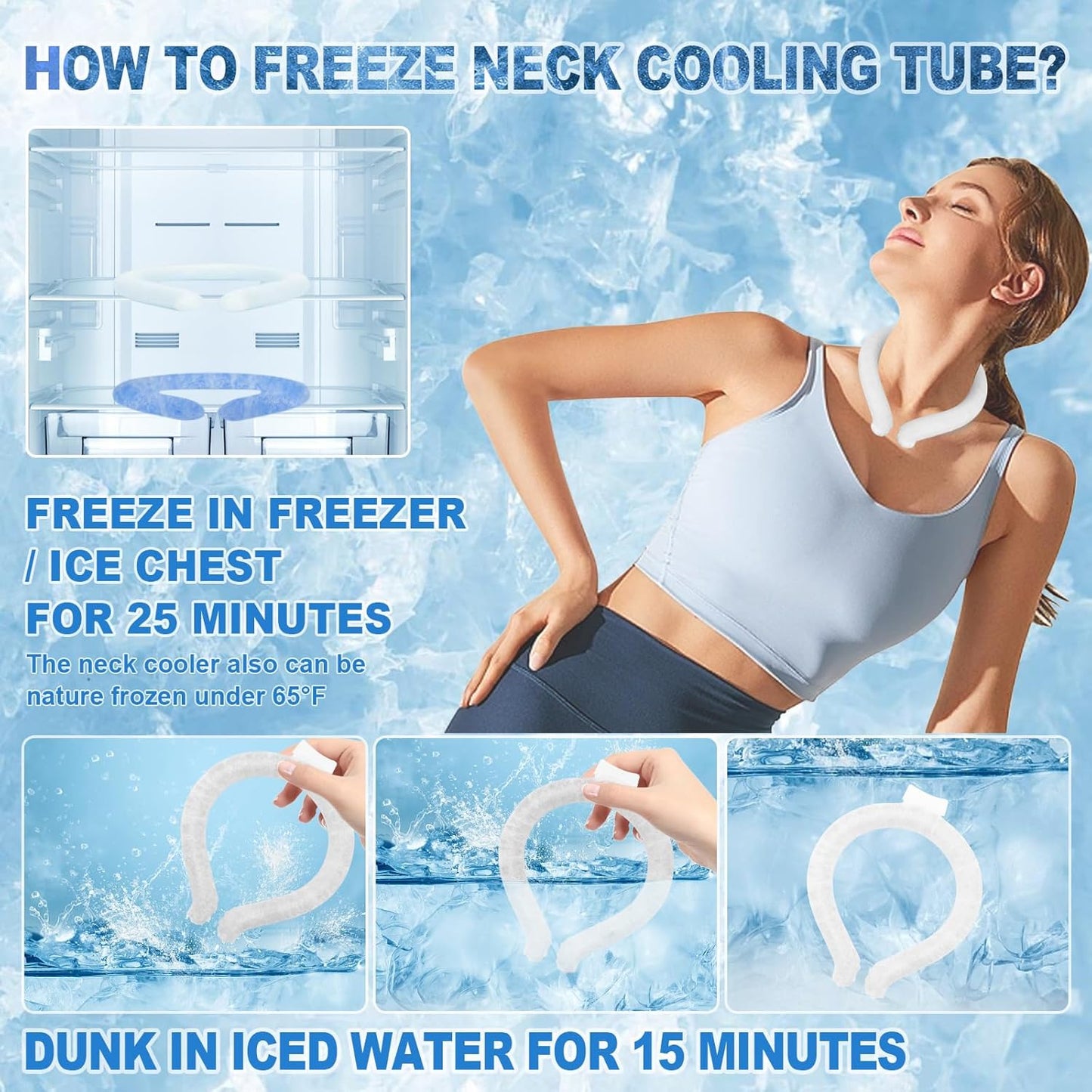 🔥LAST DAY 50% OFF - 🧊Reusable Cooling Neck Ring – Long-Lasting Sweat-Free Relief❄️
