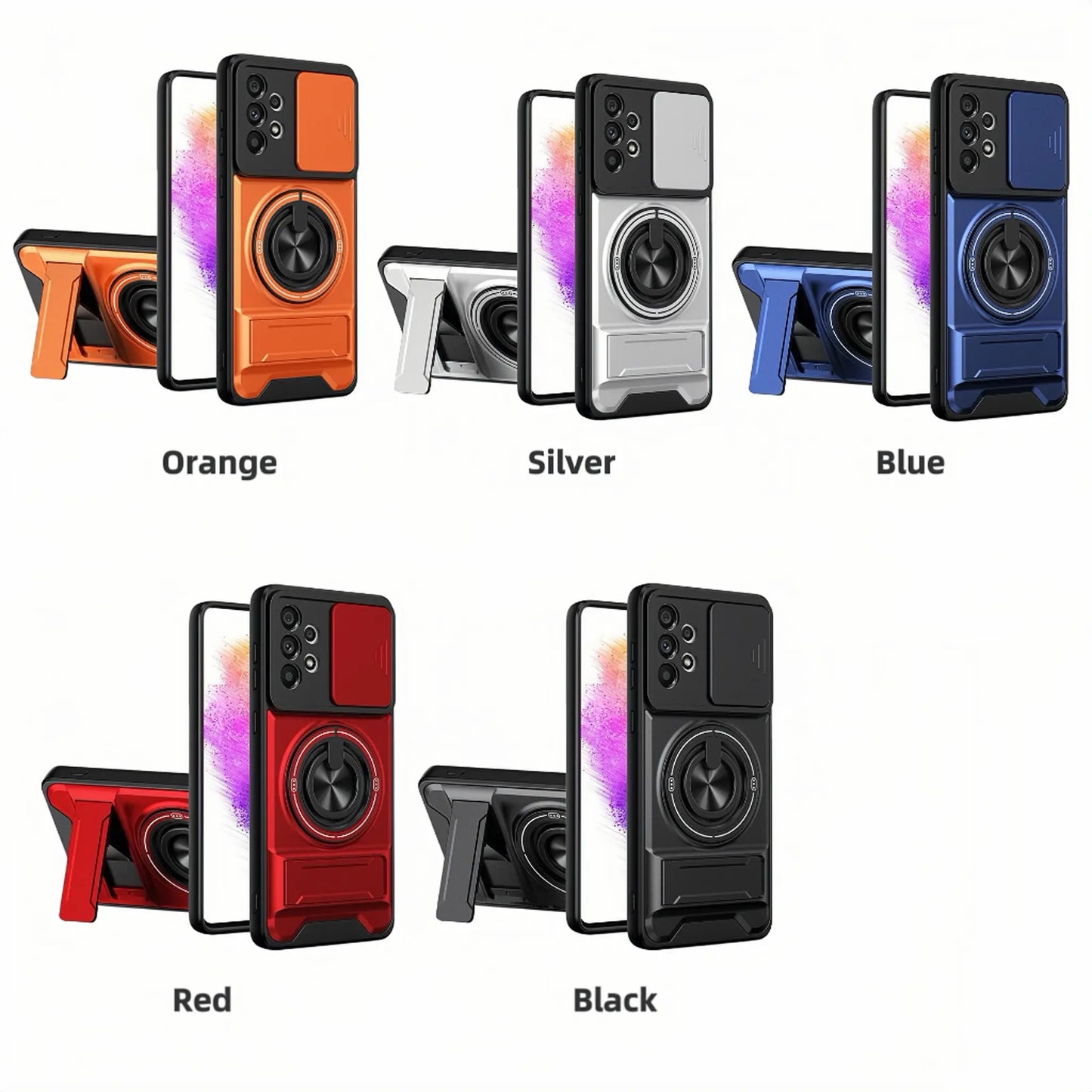 Military-Grade Rotating Ring Case for Samsung Galaxy S25/24/23/22/21 Ultra
